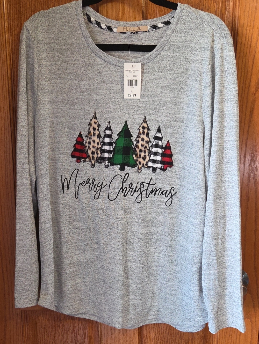 M. Dover Gray 'Merry Christmas' Long-Sleeve Holiday Tee